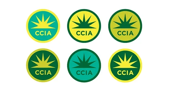 CCIA starburst mark in six color variations